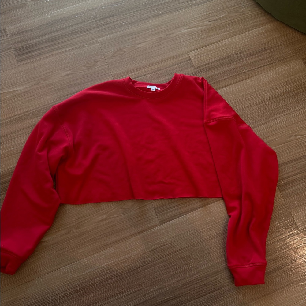 WeWoreWhat Bold Red Cropped Sweatshirt